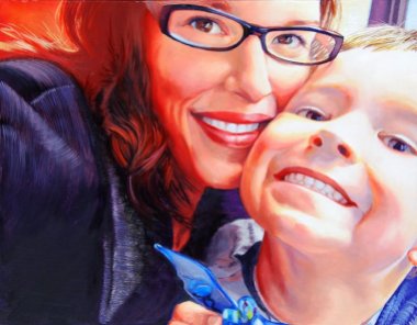 Mother & Child Commission Portrait by Melody Owens