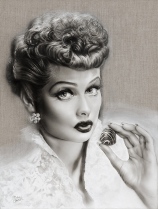 "I Love Lucy" Pencil Portrait of Lucille Ball by Melody Owens